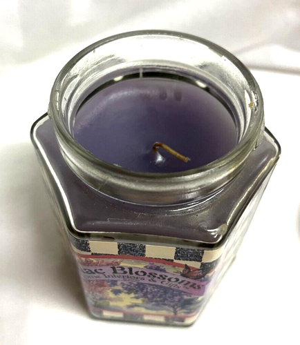 Vintage Home Interiors LILAC BLOSSOMS Jar Candle New, still Fresh! - Picture 2 of 3