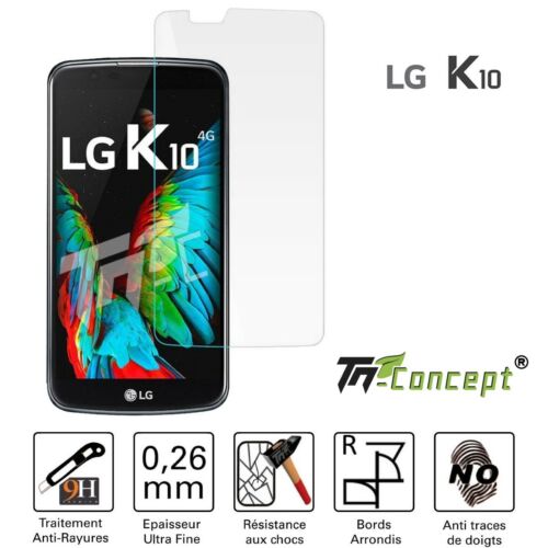 LG K10 - Vitre de Protection Crystal - TM Concept® - Photo 1/5