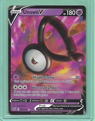 2 EVOLUTION SILVER TEMPEST POKEMON- UNOWN V 65/195 & VSTAR 66/195- NEW MINT