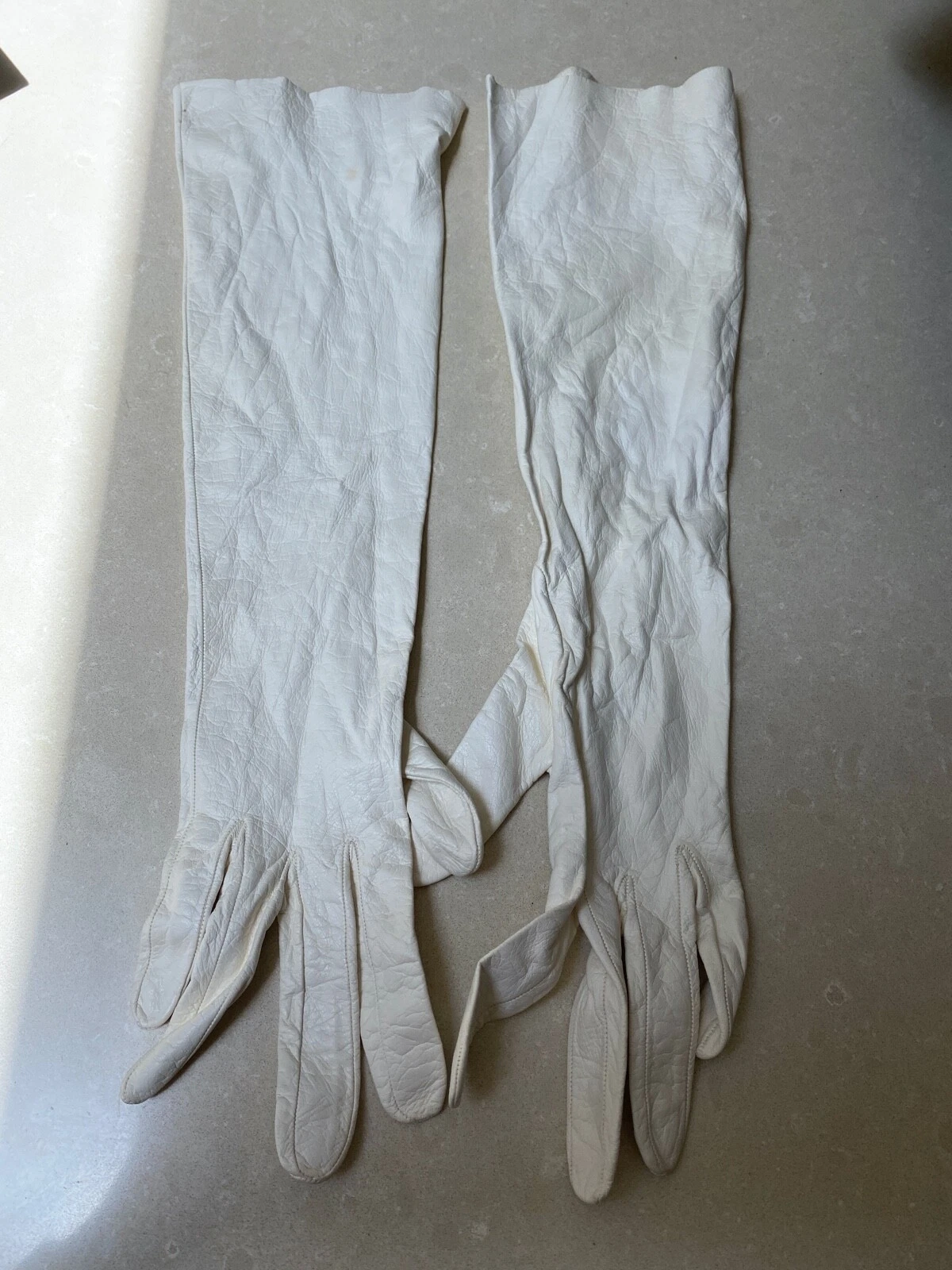 Opéra Christian Dior Vintage, Gants Cuir, Taille 6 1/2, Non Doublés, France