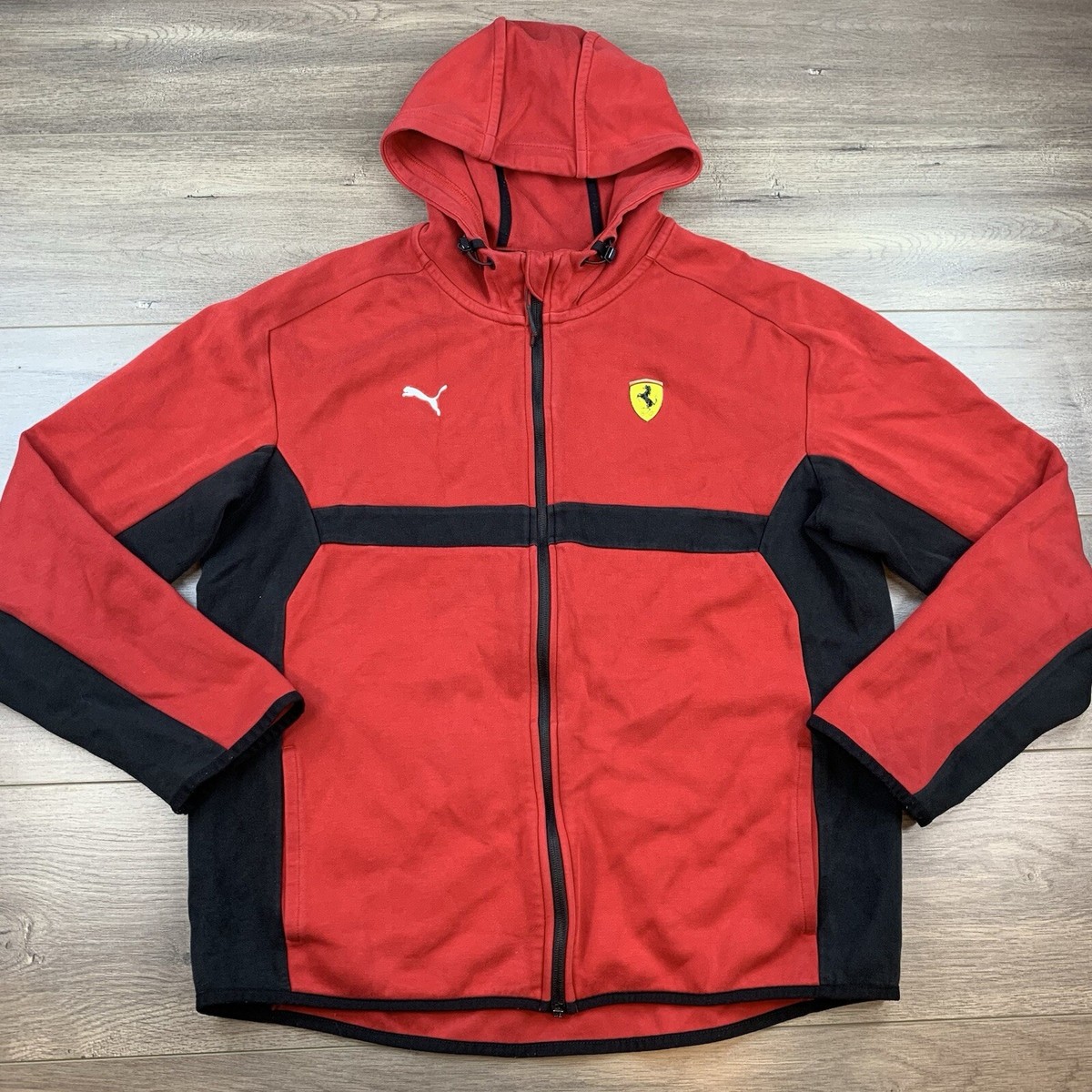 Ferrari MT7 フェラーリ ジップアップ パーカー レッド Puma Scuderia Ferrari Sweatshirt Hoodie Jacket Full Zip Mens