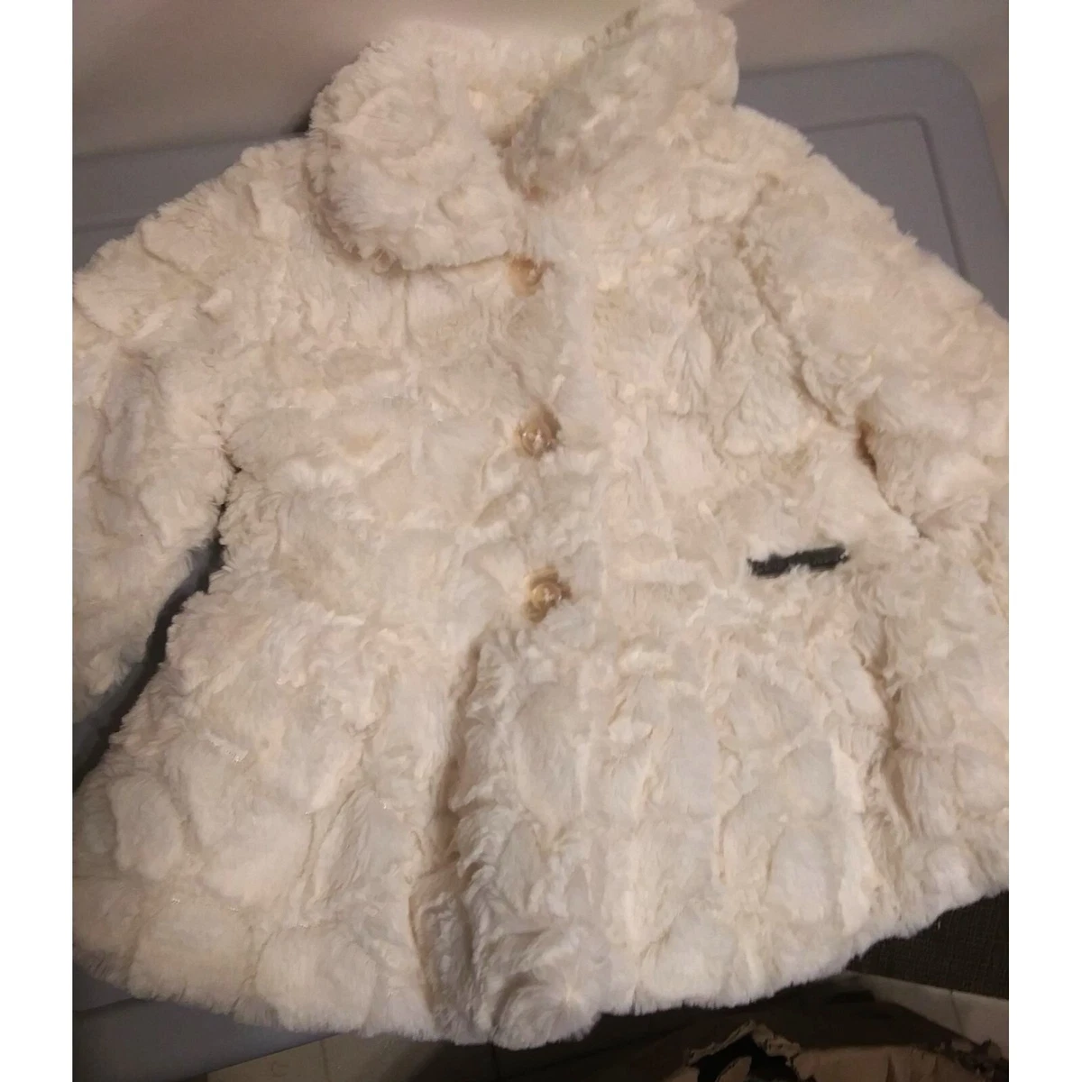 Calvin klein white faux fur clearance jacket