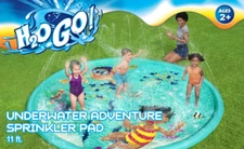 H2OGO! 11 Ft Sprinkler Pad, Kids Summer Backyard Fun, Splash & Spray, Ez Set-Up