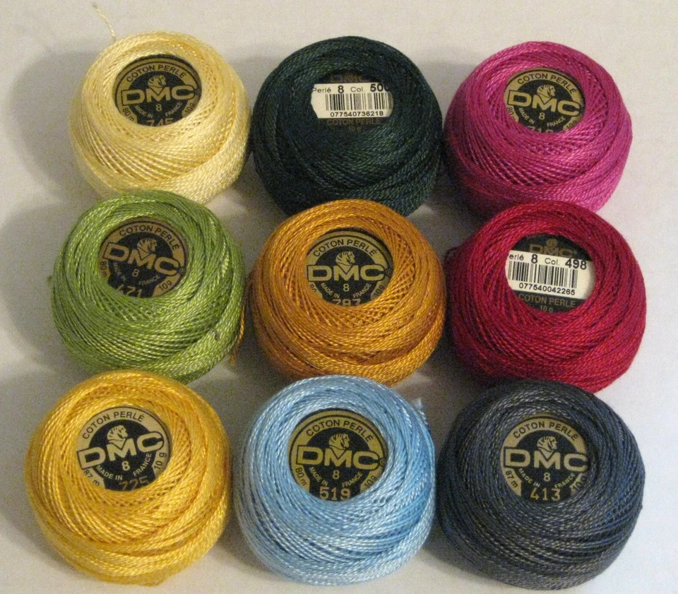 DMC Cotton Perle Thread Size 8 Needlepoint 10g France Lot of 2 - Image 2 of 4