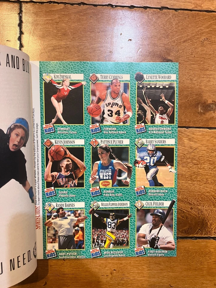 Sports Illustrated for KIDS NOV 1990 w Uncut Sheet BARRY SANDERS JOYNER KEREES - Изображение 2 из 3