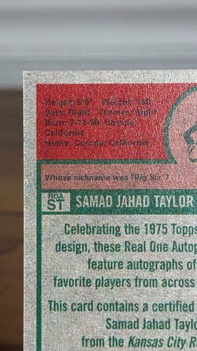 2024 Topps Heritage High Number ROA-ST Samad Taylor On Card Real One Rookie Auto - Picture 5 of 6