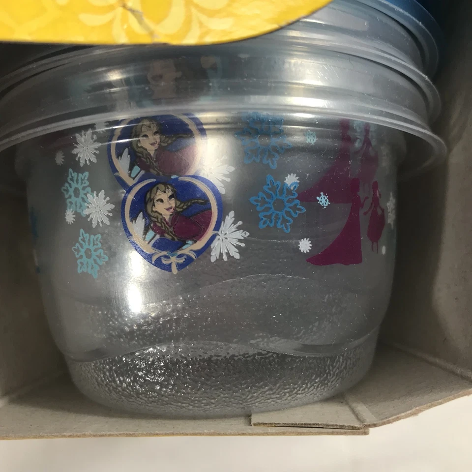 Contenedores de comida congelados Disney plástico Glad mini redondo paquete de 6 almacenamiento 4 oz con tapas Foto 2 de 4