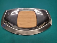 NEW Yamazaki Stainless Bamboo Cheese Tray