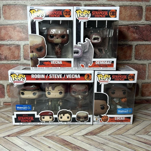 Stranger Things Funko Pop Lot of 6 Robin Steve Vecna Demobat Lucas NRFB NEW