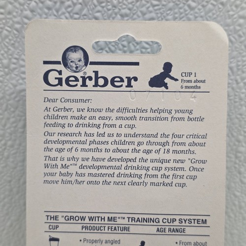 Vintage 1993 Gerber Mealtime Grow With Me Training Cup System Yellow Cup One - Picture 12 of 15