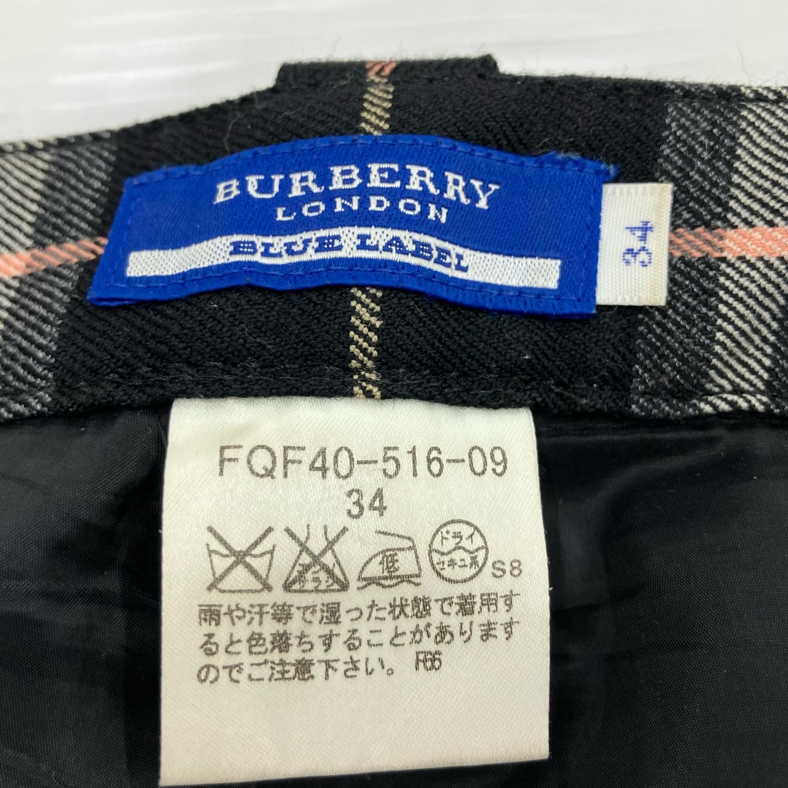 BURBERRY BLUE LABEL checkPants size34/Black series thumbnail 3