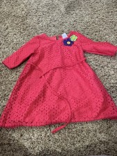 Girls' Burgundy Soutache Floral Dress Sweet Heart Rose Special Occasion, Size 5