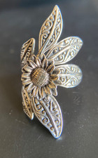 Sardabalinese Made Gorgeous Sterling Sunflower Ring Variety Sizes Available Sardabalinese Made Gorgeous Sterling Sunflower Ring Variety Sizes Available