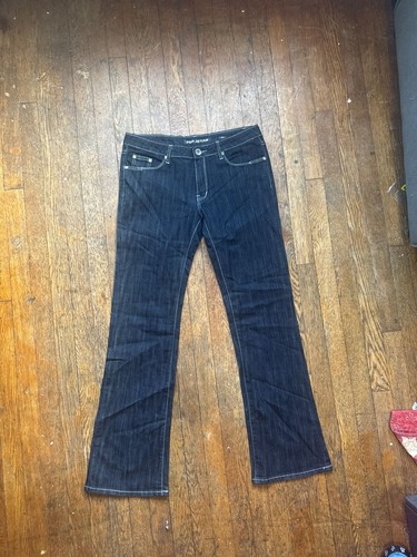 P&P Jeans Denim Collection Dark Wash Bootcut Jeans with Embroidered Back Pockets