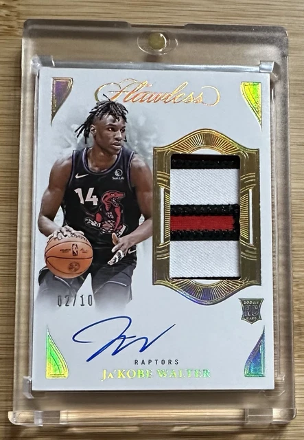 2024-25 Panini Flawless JA'KOBE WALTER Game Used Vertical RPA Gold 2/10 RC