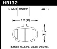 Hawk Performance HB132E.580 Blue 9012 Disc Br...