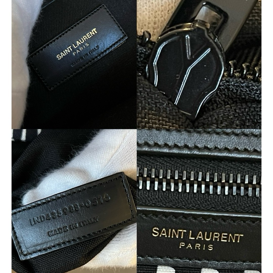 Authentic SAINT LAURENT Skull Pattern Canvas Back… - image 6