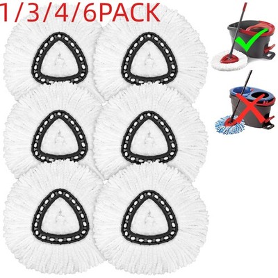 1-6Replacement Microfiber Mop HEAD For O-Cedar Spin Mop Easy Clean Wring Refill