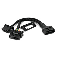 Juta Obd2 Splitter Extension Cable Adapter 1 Male And 2 Females 1 Pc Black