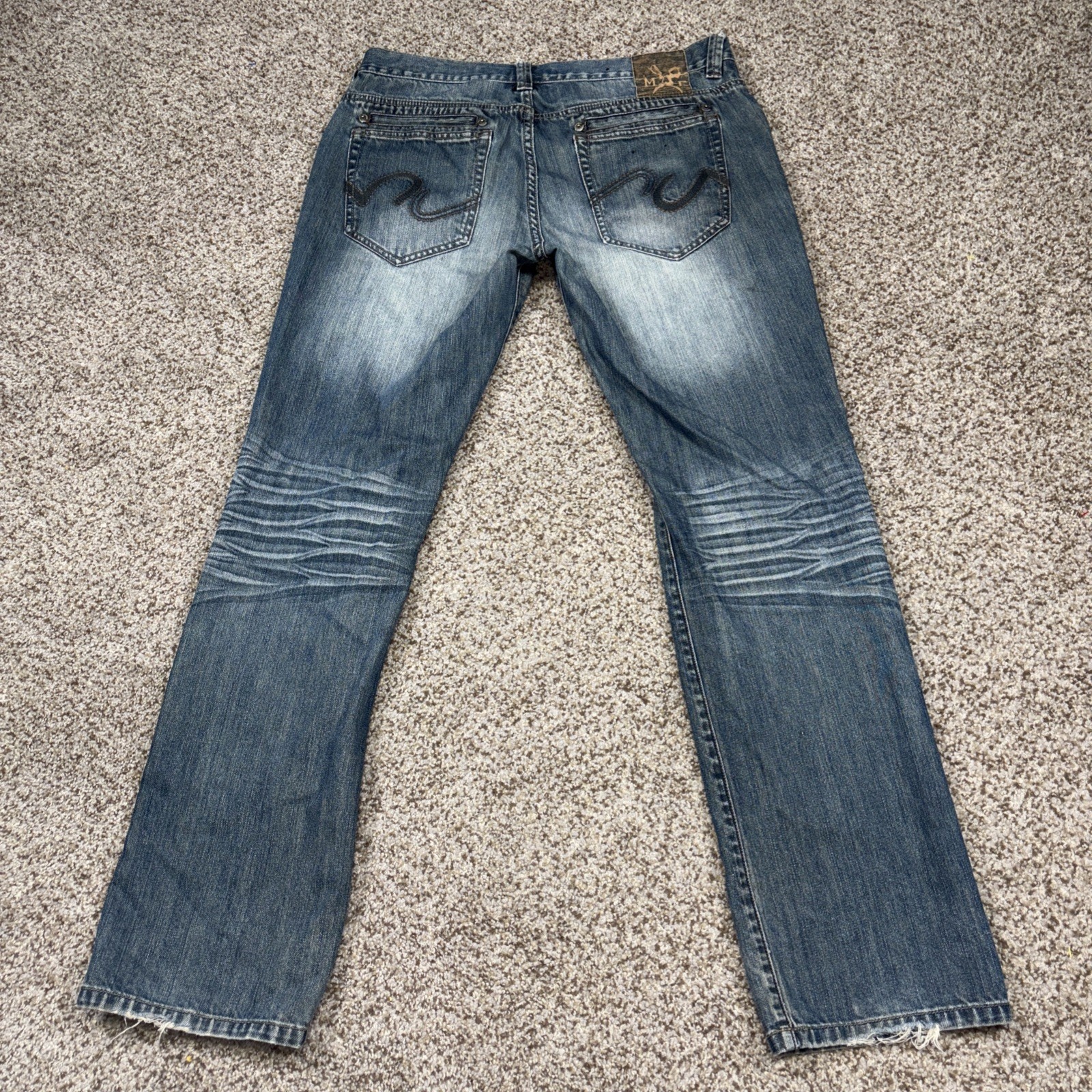 Marc Ecko Cut & Sew Men's 33 Slim Fit Denim Jeans Fits 34 X 31.5 Button Fly - View 14