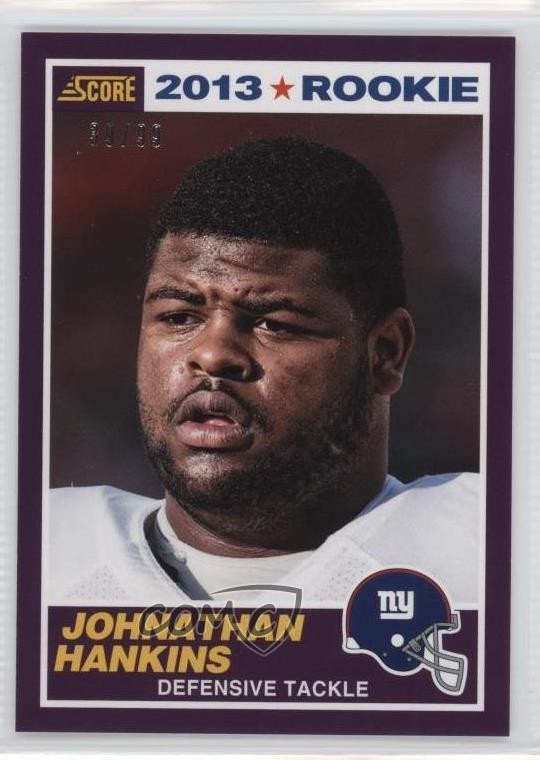 2013 Score 2013 Rookie Purple 39/99 Johnathan Hankins #376 Rookie RC k1n