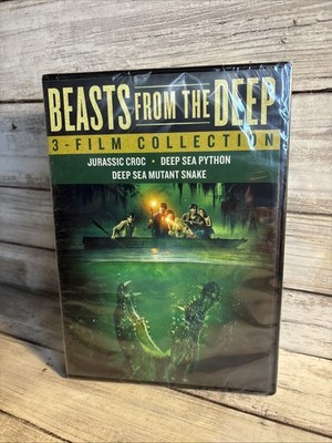NEW! Beasts From The Deep 3-Film Set DVD Jurassic Croc/Deep Sea Python + Snake