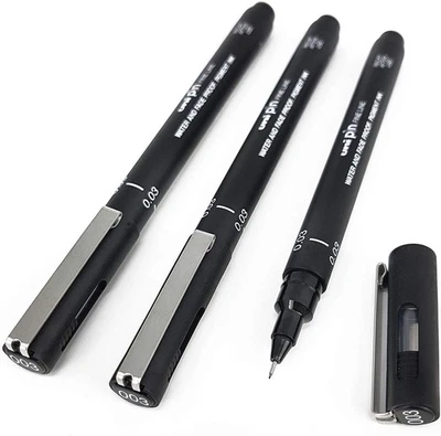 ‎UNI PIN Uni Pin Fineliner Drawing Pen - Black - 0.03mm - Pack of 6