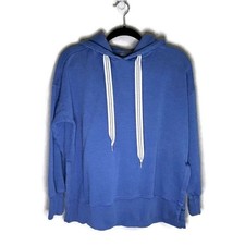Aerie Womens Blue Oversized Fleece Hoodie Sweatshirt Size S/P Relaxed Fit