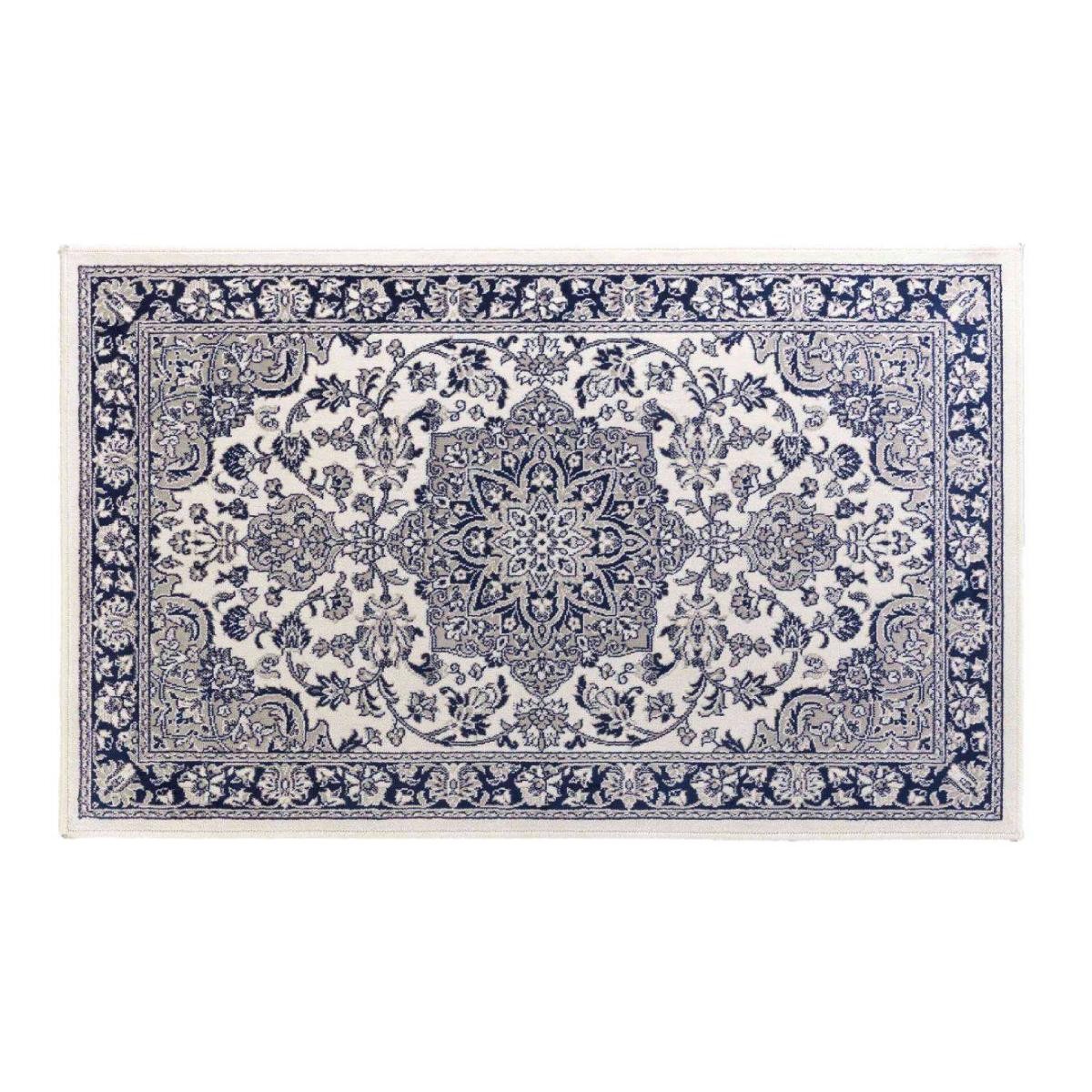 Tapis Déco Cherine Bleu 68x110 cm pour Salon