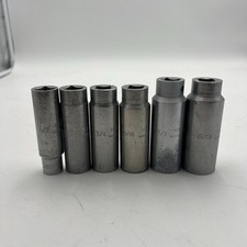 MAC Tools 6 PC VD Series 1/2 Inch Drive 12 Point Deep SAE Socket Set NICE