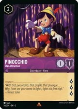 x1 Pinocchio - Star Attraction - 56/204 - Rare Lorcana DLC02 Rise of the Floodbo