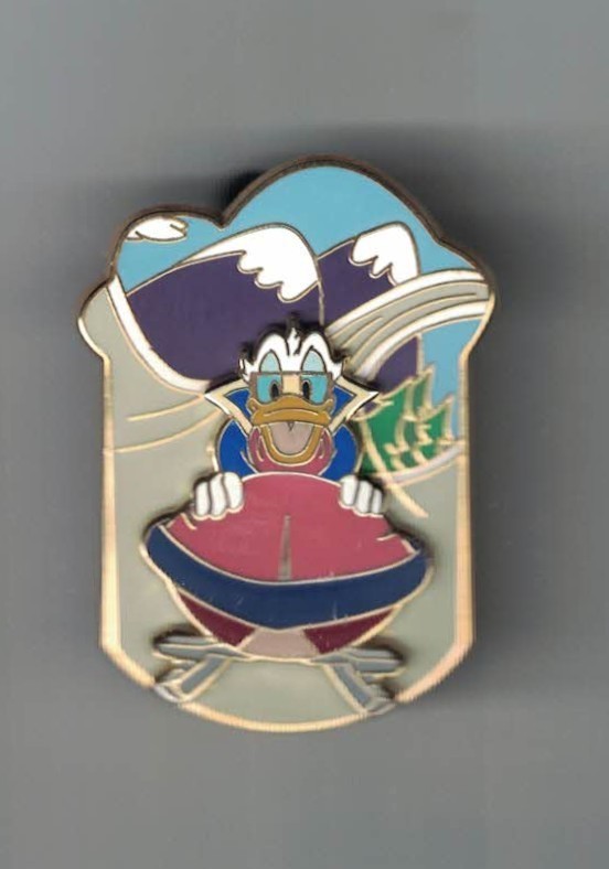 Disney Disneyland Matterhorn Donald Duck Movement Pin