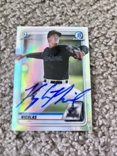 2020 Bowman Draft Chrome Kyle Nicolas #BD-64 SIGNED IP Autograph 1st Refractor
