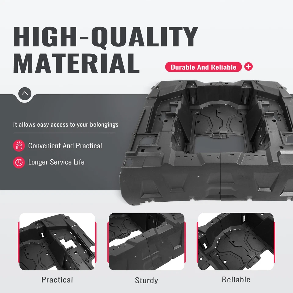 For Polaris RZR XP 1000 2014-2023  Left & Right Textured Rear Bed Box Section - Image 3 of 4