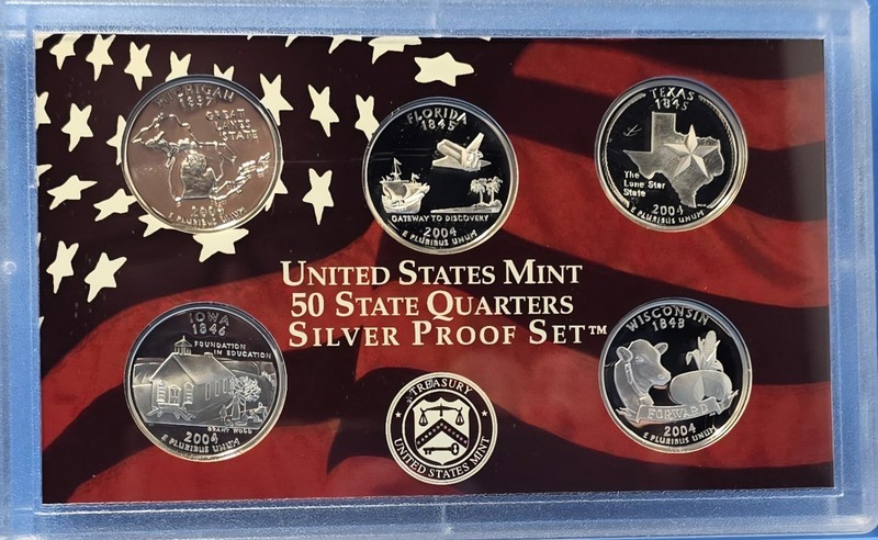 2004 Silver Proof Quarters U.S. Mint Set NO Box/COA