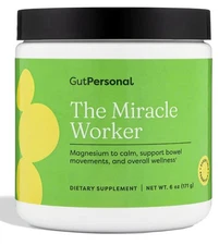 2Pack GutPersonal The Miracle Worker Magnesium Powder Support Calm Sleep 6oz/ea