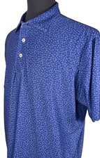 PETER MILLAR SUMMER COMFORT STEAKS STEAK HOUSE AOP PERFORMANCE POLO SZ L