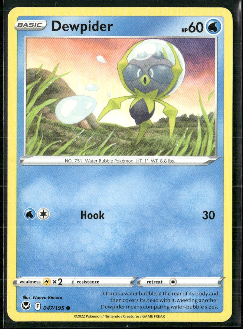 Dewpider 047/195 2022 Silver Tempest Pokemon