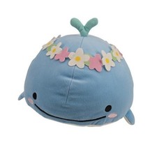 NEW San-X Jinbesan Flower Crown Original Kokujira Mochi Plush Whale Seashell