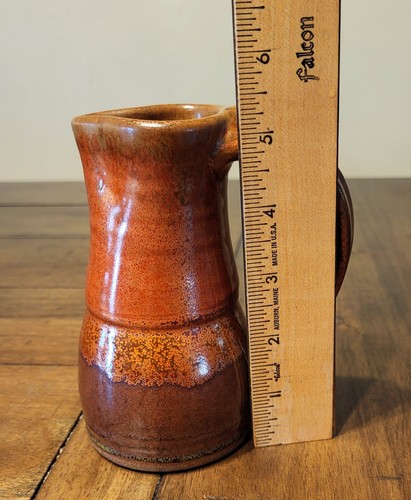Pottery Pitcher Signed Robert Klander Glazed Decorative ceramic Brown, Vintage - Picture 4 of 5