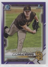 2021 Bowman Draft Chrome Purple Refractor 168/250 Kevin Kopps #BDC-7 0y9l