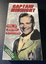Captain Midnight Vol 2 Mission To Mexico/Million Dollar Diamonds VHS Free Ship