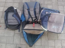 BOB Revolution SE Single Stroller CANOPY, SEAT,  BASKET FABRIC BLUE BLACK GRAY  