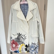 Desigual Damen Mantel Gr. 48 weiß mehrfarbig...