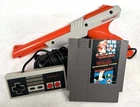 Vintage Nintendo NES Zapper Gun W/ Super Mario Bros/Duck Hunt & Controller