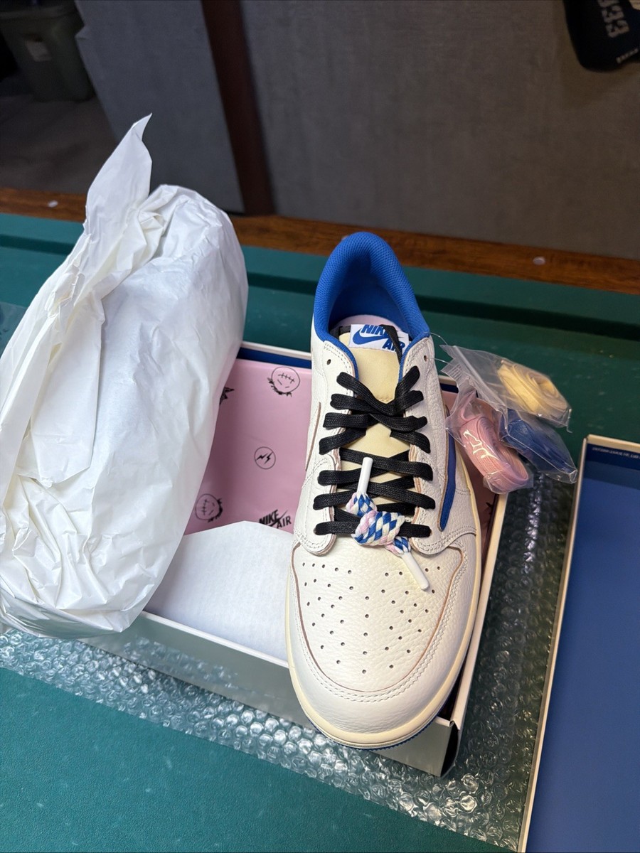 Jordan 1 Retro Low OG SP Fragment x Travis Scott Sail Military