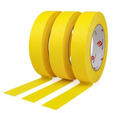 BOMEI PACK Yellow Painters Tape 1 Inch Bulk - Paint 3 Rolls x 1