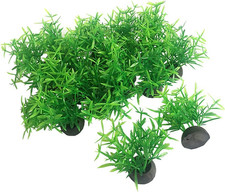 Aquarium Plant Fish Tank Decoration 20 Pieces Small/1" Tall Plastic Artificial P