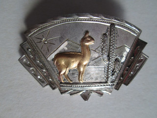 ARGENTINA STERLING SILVER 18KT GOLD LLAMA PIN