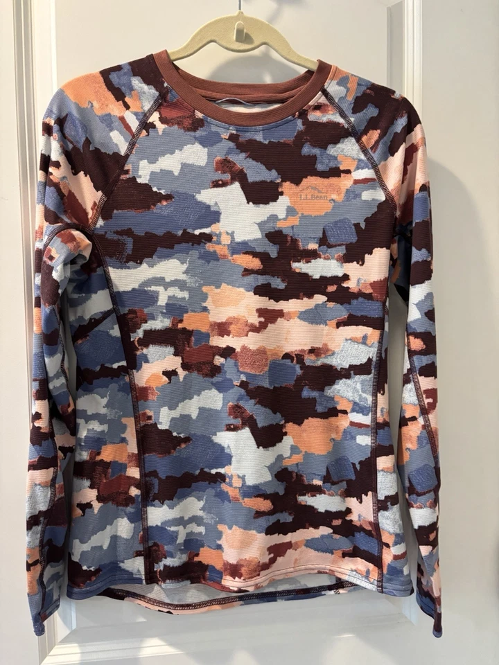 Blusa e calça térmica feminina LL Bean camuflada camada base longa Johns média P - Imagem 3 de 4